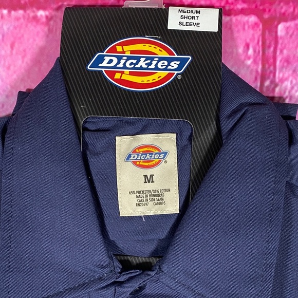 Dickies Work Shirt < Medium, Navy Blue, Short Sleeve, Original Fit, NWT - Picture 3 of 5